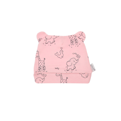 4800 04 Animals Komplet wyprawkowy 4-częściowy nadruk Nicol - różowy