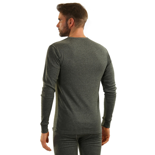 111 Podkoszulek bawełniany z długim rękawem Sesto Senso- ciemny melanż 