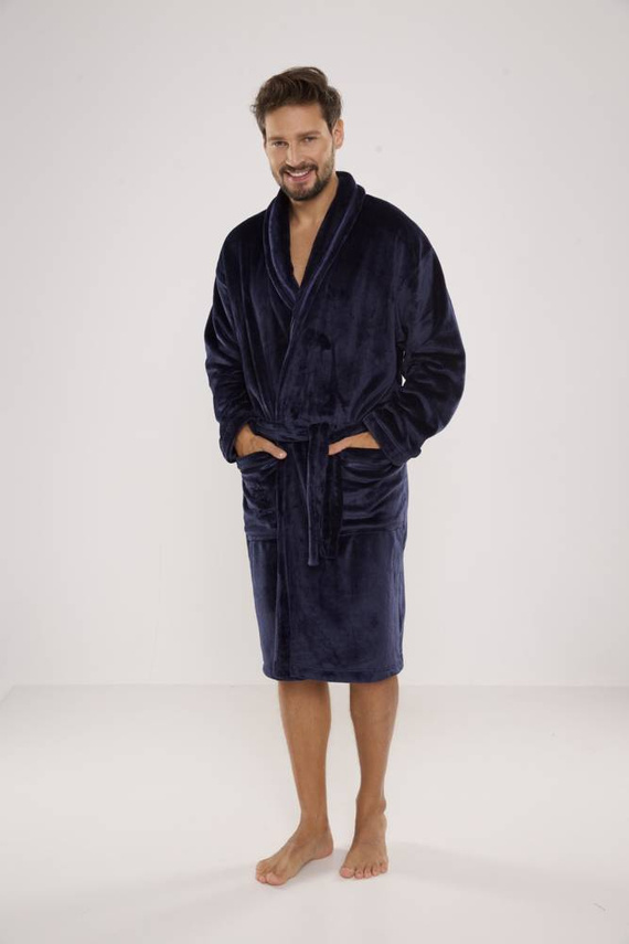 Szlafrok męski 716 Rafael De lafense - granat