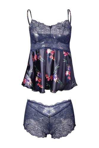  Komplet piżama damska Flowers DKaren - DK-KA biały