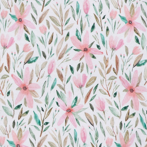 Śpiochy z bawełny organicznej Pink Flowers Nini