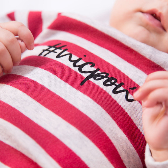 Bluzka niemowlęca 2-pak Ancymon Eevi- szary/czerwony