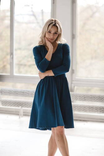 Sukienka do karmienia rękaw 7/8 Just Milk  Milk&Love poseidon