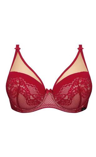 Biustonosz push-up Casilda  Nipplex- czerwony