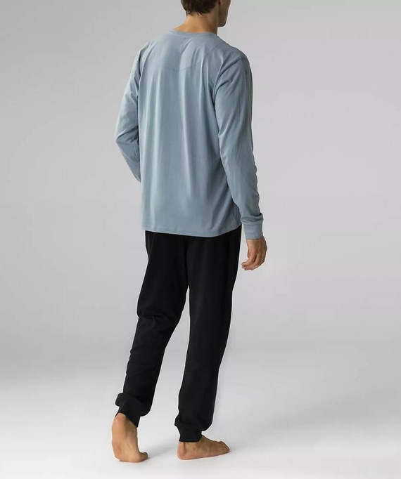 Piżama męska krótki rękaw,NMP-372 Atlantic-denim czarny