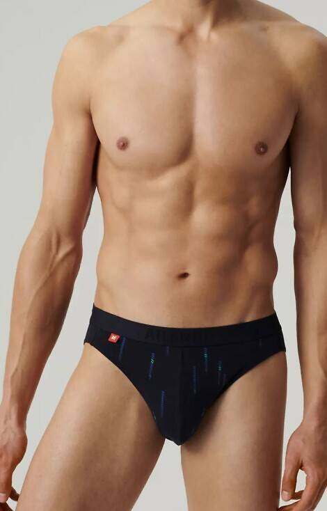 Slipy męskie 3MP-193 A'3 Atlantic- granatowy-zielony