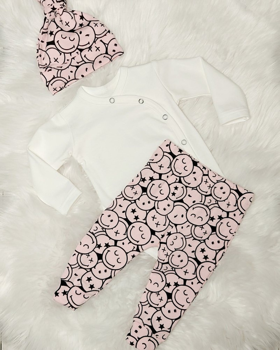 Komplet 3-częściowy Emotki Bambarillo musztardowy