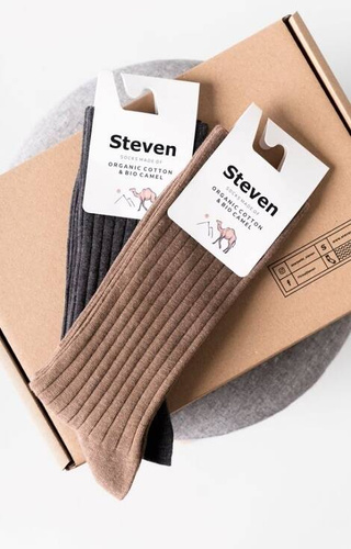 art.053 Organic Cotton Skarpety Męskie Steven - 002 jeans