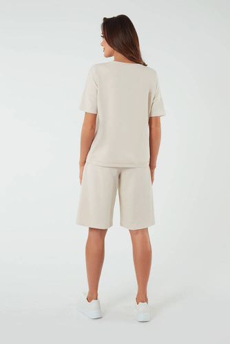 Bluzka z krótkim rękawem Madri Italian Fashion - beżowy 