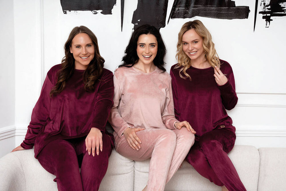 Komplet damski Akara Italian Fashion - róż pudrowy