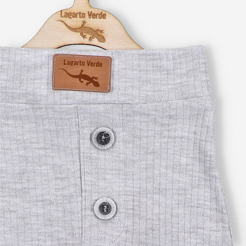 Spodnie prążkowane Lagarto Verde - szary