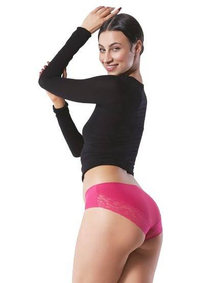 Figi damskie Cheekie Panty Julimex - amarantowy