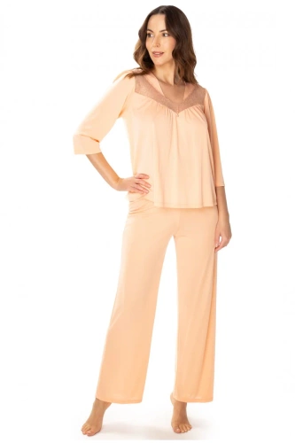 Piżama damska 86658 Patrycja Mewa morelowy