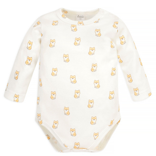 Body z długim rękawem Lovely Day Pinokio - ecru pieski