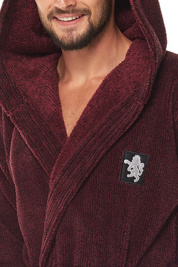 Bruce Szlafrok Męski L&L - granatowy melanż