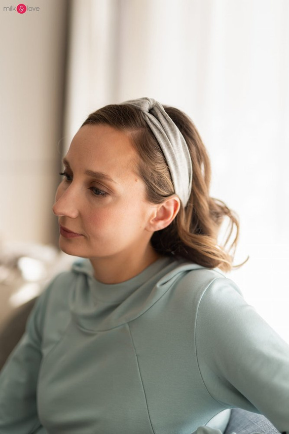 Opaska do włosów na gumce Milk&Love czarny