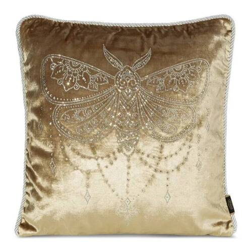 Poszewka welurowa z kryształkami Royal 8 Eurofirany miodowy