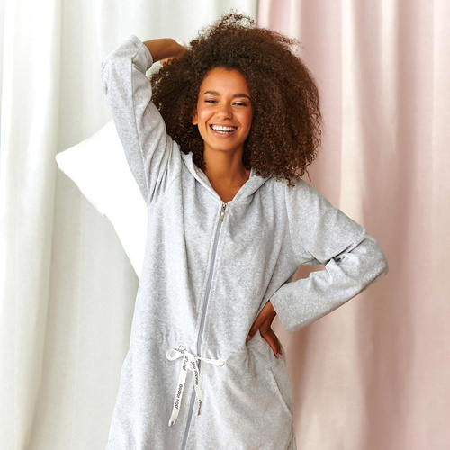 SWO.1008 Szlafrok damski Doctor Nap - grey melange