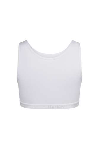 Stanik dziewczęcy, szerokie ramiączko Nikola Italian Fashion- biały