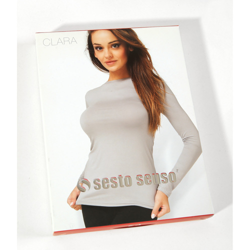 Bluzka damska długi rękaw Clara Sesto Senzo biały