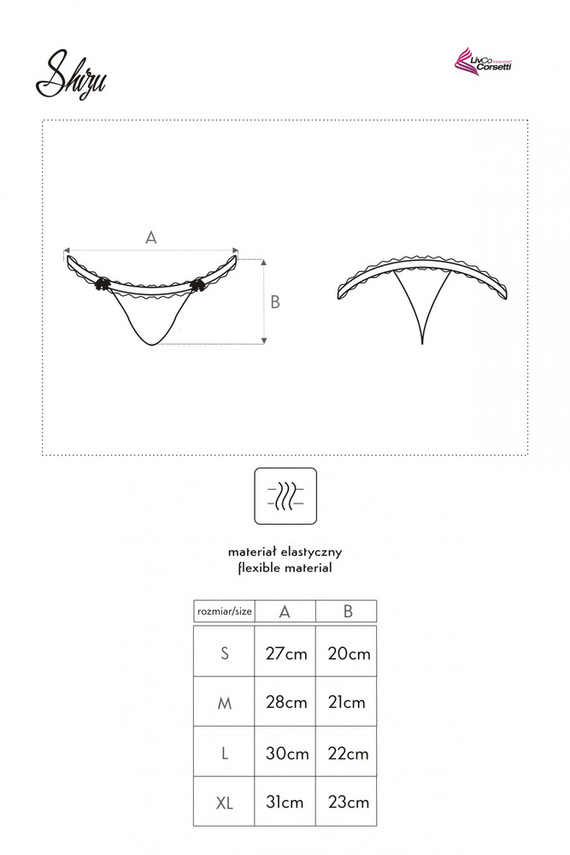 Figi damskie Shizu LC 6052 LivCo Corsetti Fashion biały