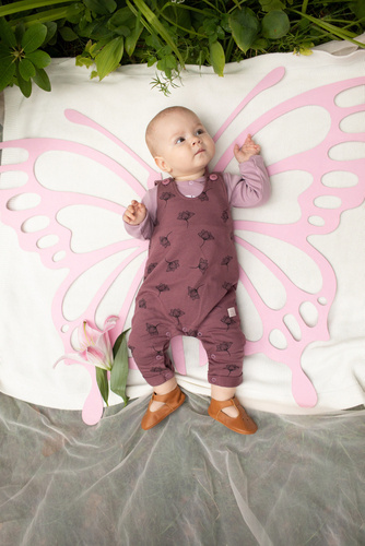 Ogrodniczki niemowlęce Magic Vibes Pinokio - fiolet