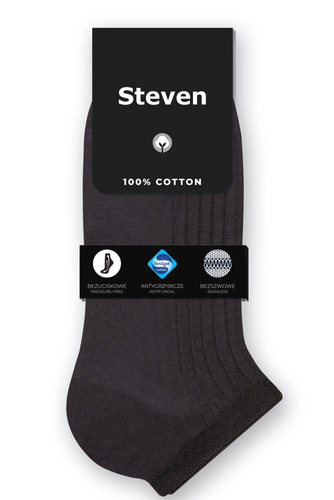 Art.042 Stopki męskie bawełniane Steven - grafitowy