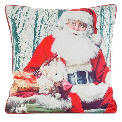 Poszewka świąteczna mikołaj welurowa Chp 133 Eurofirany czerwony