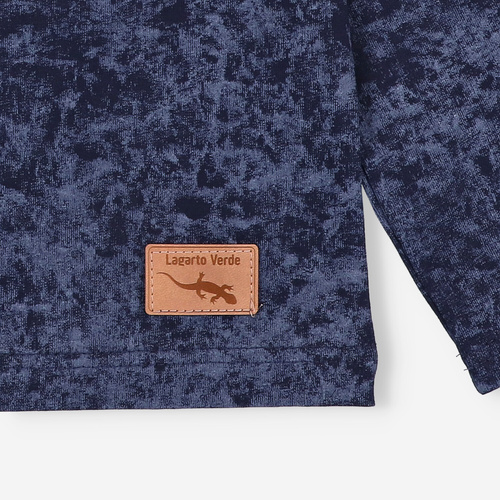 Lagarto Verde bluzka dla chłopca z długim rękawem granatowa– bawełniana, wygodna, trwała