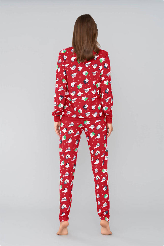 Piżama damska Koda Italian Fashion- druk czerwony