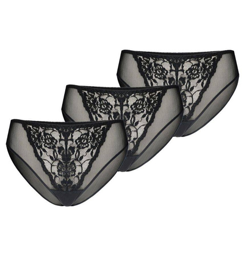 Figi damskie wielopak Glamour Teyli - czarny