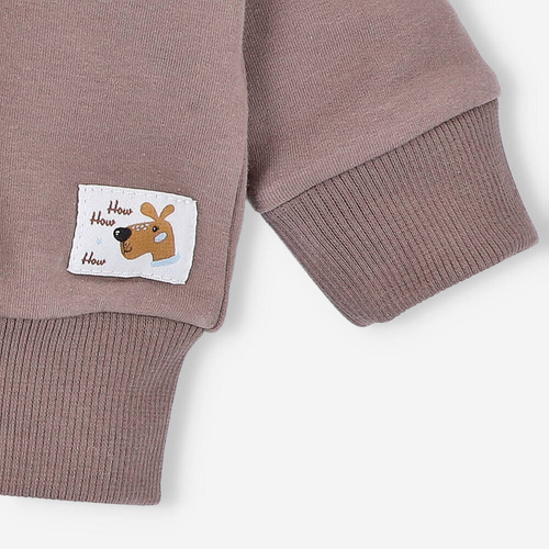 Bluza dresowa z bawełny organicznej Psiaki Nini brązowy