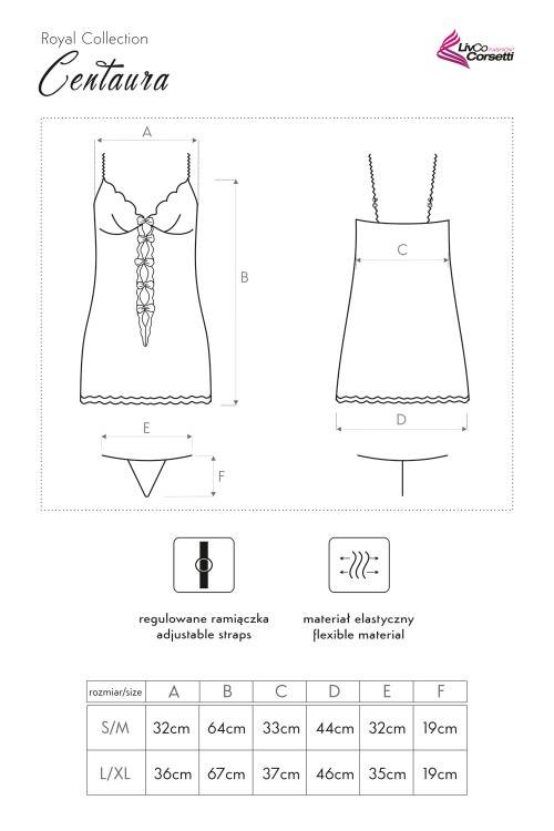 Komplet, koszulka + stingi Centaura LC 90200 LivCo Corsetti Fashion