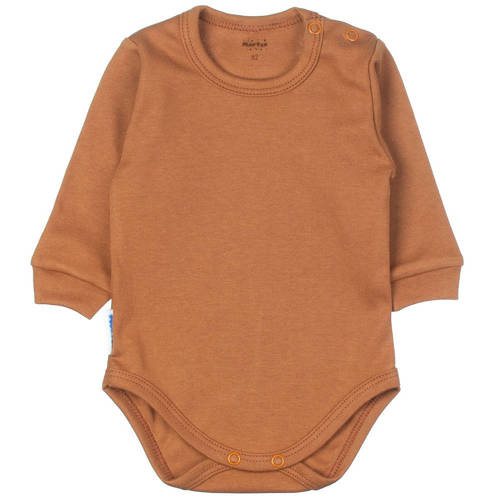 Body niemowlęce długi rękaw gładkie Martex czekoladowy