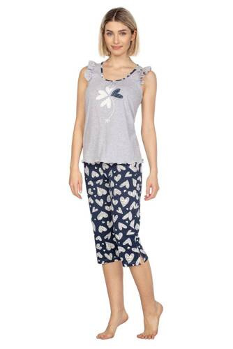 Piżama damska 658  Regina - szary