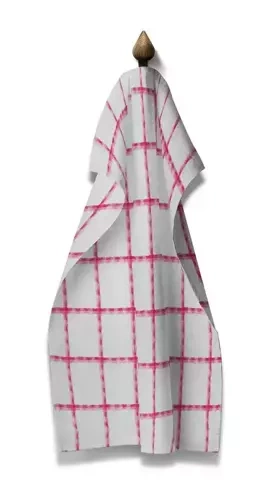 Ścierka kuchenna kratka Big Check Domarex różowy