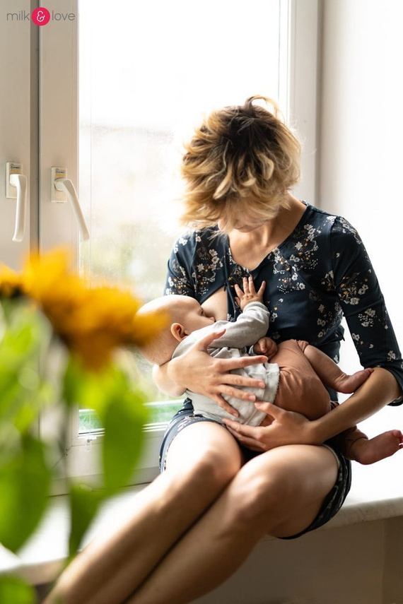 Sukienka do karmienia Milky Dress Milk&Love rękaw 3/4 print kwiatki