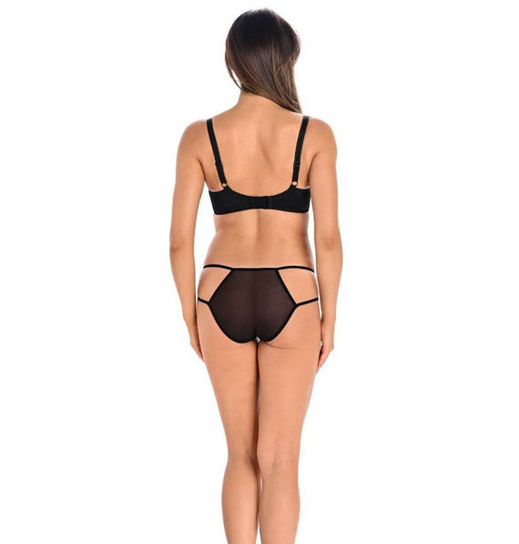 Figi damskie z paseczkami Kelly Teyli - czarny