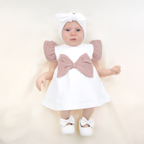 Sukienko-body 141275 Nicol- pudrowy