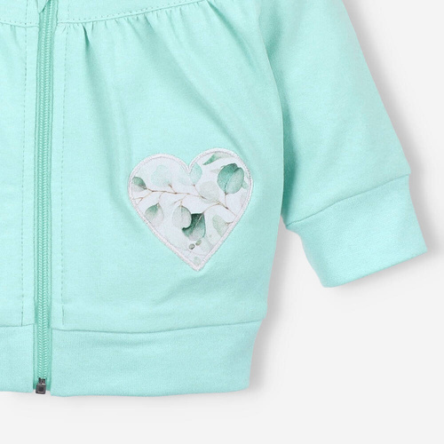 Bluza dresowa Aromatyczne listki Nini turkusowy