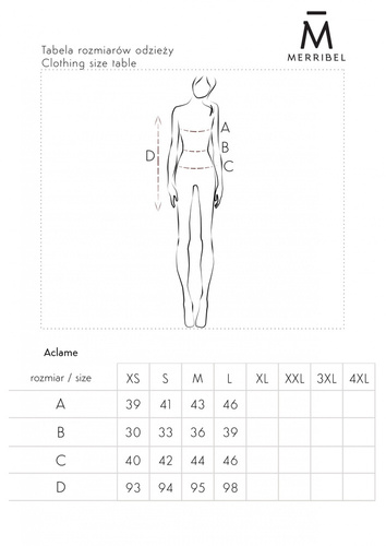 Sukienka z długim rękawem Aclame D015 Merribel 