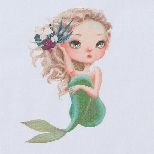 T-shirt dziewczęcy z krótkim rękawem KAR-4007/BIA Lagarto Verde biały 