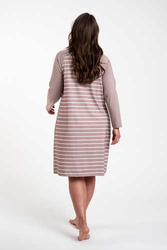 Koszula nocna damska Oda Italian Fashion - druk cappuccino