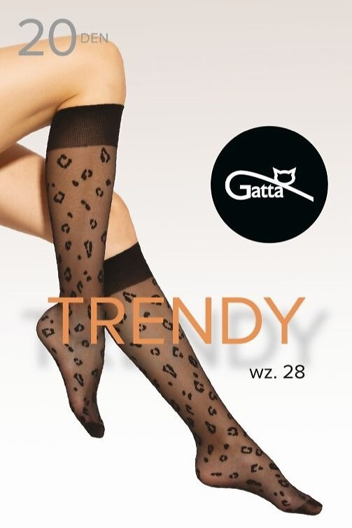 Eleganckie podkolanówki Gatta Trendy wz.28 20 den – wzór w cętki, komfortowy ściągacz