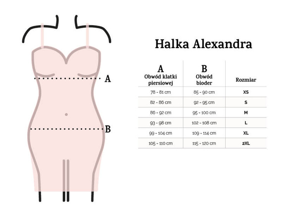 Halka satynowa Alexandra DKaren - biały