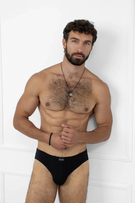 Slipy męskie Apollo Italian Fashion - czarne 