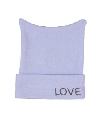 Czapka bawełniana LOVE Terjan - niebieska