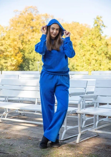 Komplet dresowy DK-K-B8 Dkaren - niebieski