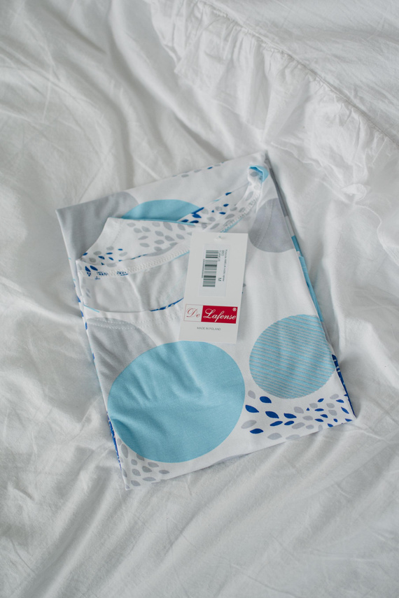 De Lafense 860 Amelia – koszula nocna damska z wiskozy, krótki rękaw