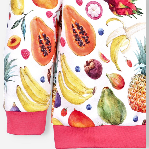 Bluza dresowa z kapturem I love Colors - owoce